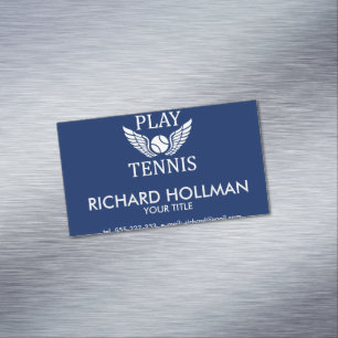 Tarjeta De Visita Magnética Jugar al tenis
