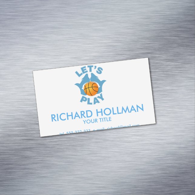 Tarjeta De Visita Magnética Juguemos al baloncesto (In Situ)