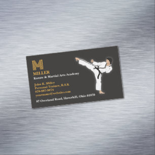 Tarjeta De Visita Magnética Karate de artes marciales