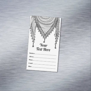 Tarjeta De Visita Magnética Keffiyeh palestino Scarf tejido tradicional