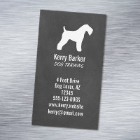 Kerry Blue Terrier Silhouette Chalkboard Style
