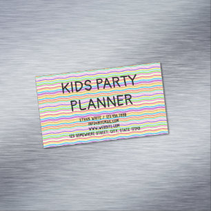 Tarjeta De Visita Magnética 🍭 Kids Fiesta Planner