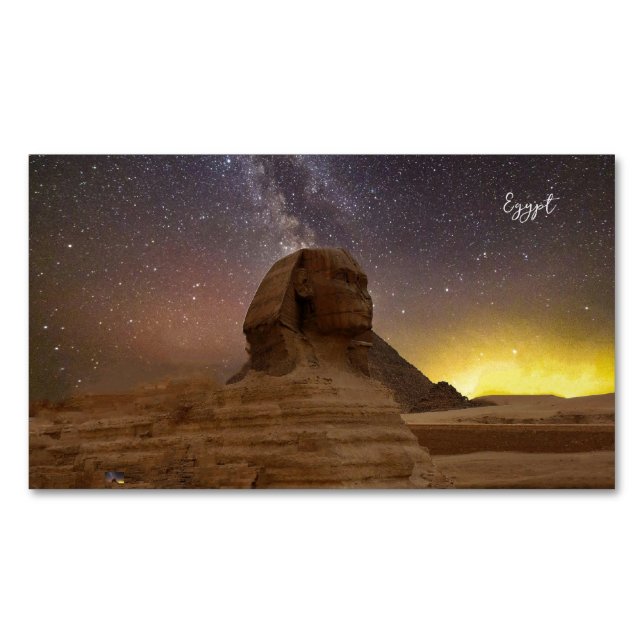 Tarjeta De Visita Magnética La Gran Esfinge De Giza (Anverso)