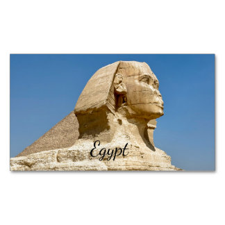 Tarjeta De Visita Magnética La Gran Esfinge de Giza contra un cielo azul claro