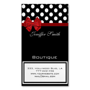 Tarjeta De Visita Magnética La moda profesional y elegante de la polka puntos