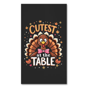 Tarjeta De Visita Magnética La Turquía más guapa en el divertido Día de Acción