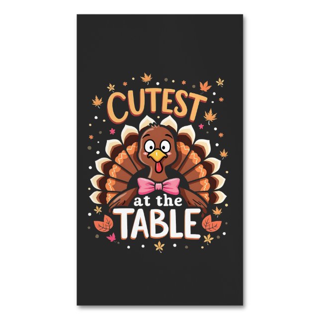 Tarjeta De Visita Magnética La Turquía más guapa en el divertido Día de Acción (Frente vertical)