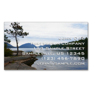 Tarjeta De Visita Magnética Lago Eagle en el Parque Nacional Acadia