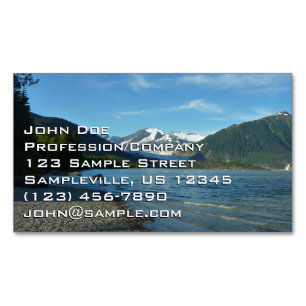 Tarjeta De Visita Magnética Lago Mendenhall en Juneau Alaska Paisaje