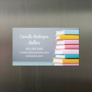 Tarjeta De Visita Magnética Lanzamiento de libro de autor Escritor independien