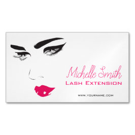 Tarjeta De Visita Magnética Largos latigazos rosados Lash Extensions