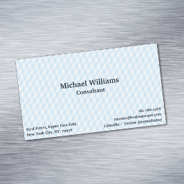 Tarjeta De Visita Magnética Las líneas azules modernas y modernas son elegante