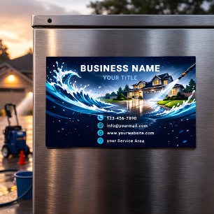 Tarjeta De Visita Magnética Lavado a Presión Residencial Starry Blue