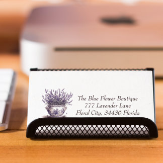 Tarjeta De Visita Magnética Lavanda en azul Delft, personalizable