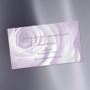 Tarjeta De Visita Magnética lavender rosa simple y elegante boda guardar la fe