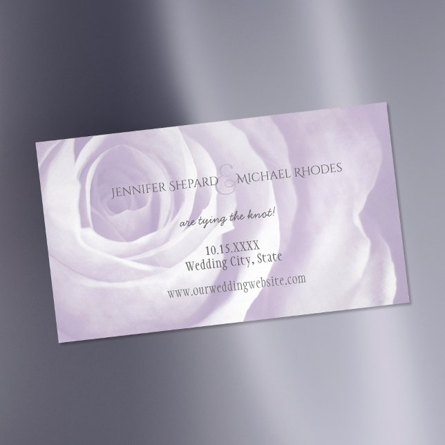 Tarjeta De Visita Magnética lavender rosa simple y elegante boda guardar la fe (Subido por el creador)