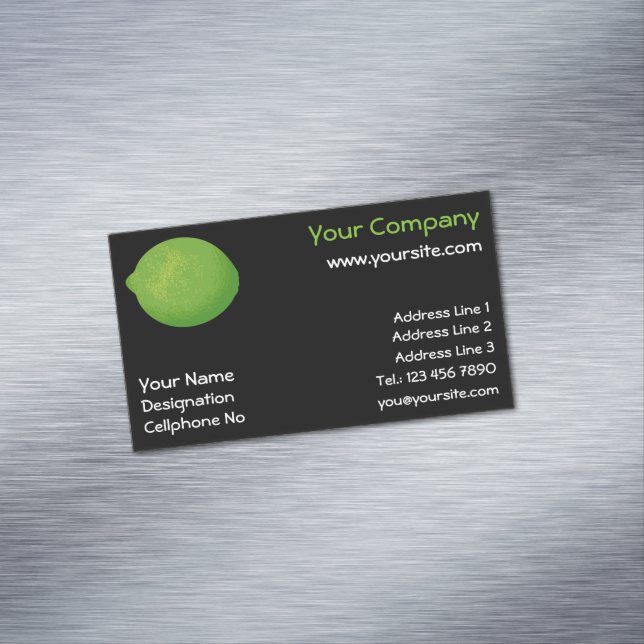 Tarjeta De Visita Magnética Lime Business Card Magnet (In Situ)