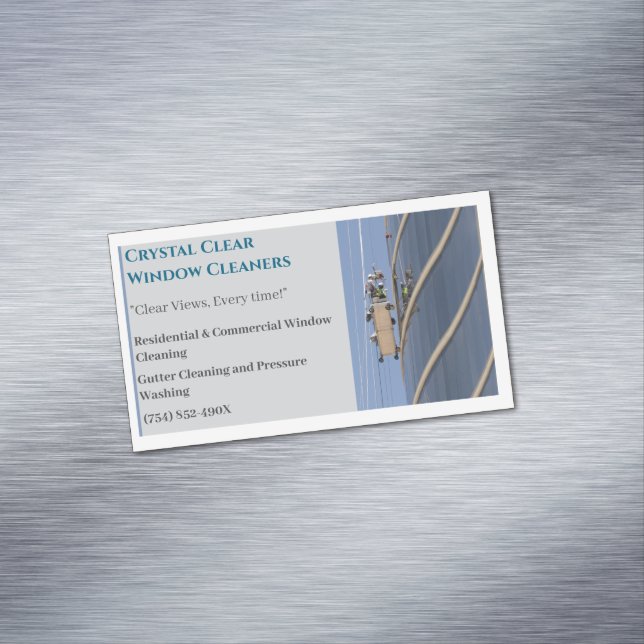 Tarjeta De Visita Magnética Limpiador de ventanas de limpieza residencial come (In Situ)