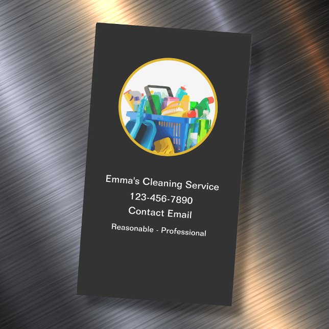 Tarjeta De Visita Magnética Limpieza de casa moderna simple (Subido por el creador)