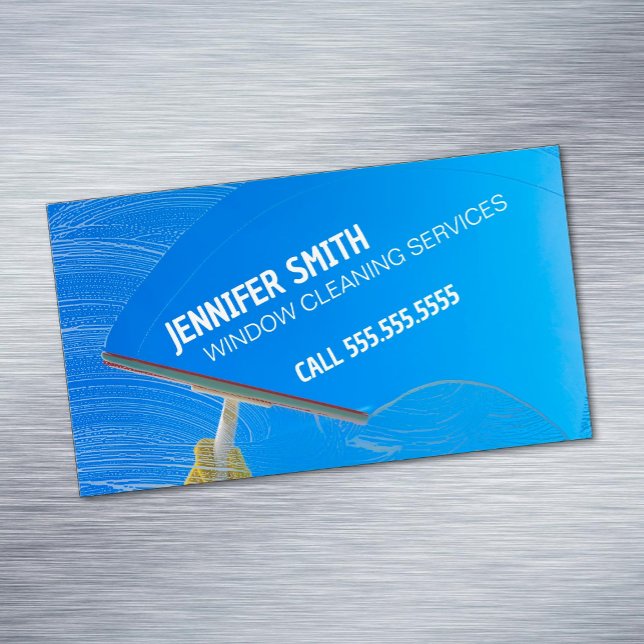 Tarjeta De Visita Magnética Limpieza de ventanas (Window Cleaning Business Magnets)