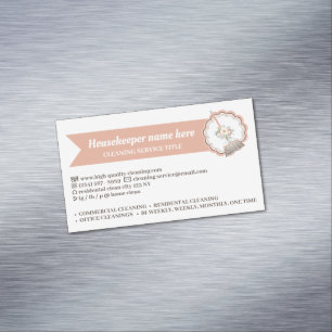 Tarjeta De Visita Magnética LIMPIEZA RESIDENCIAL Profesional de la limpieza