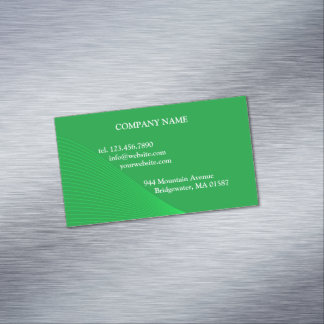 Tarjeta De Visita Magnética Líneas de curva verde
