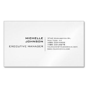Tarjeta De Visita Magnética Llanura Minimalista profesional moderna