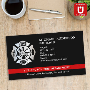 Tarjeta De Visita Magnética Logotipo de emblema del Departamento de Bomberos d