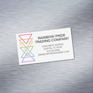Tarjeta De Visita Magnética Logotipo de triángulo de arcoíris Orgullo Empresar