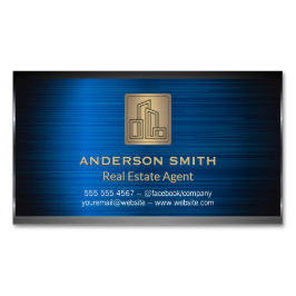 Tarjeta De Visita Magnética Logotipo del edificio de la ciudad moderna Fondo m