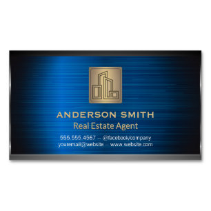 Tarjeta De Visita Magnética Logotipo del edificio de la ciudad moderna Fondo m