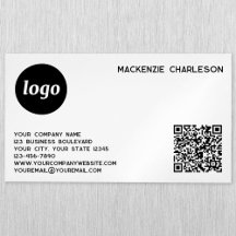 Logotipo simple y código QR