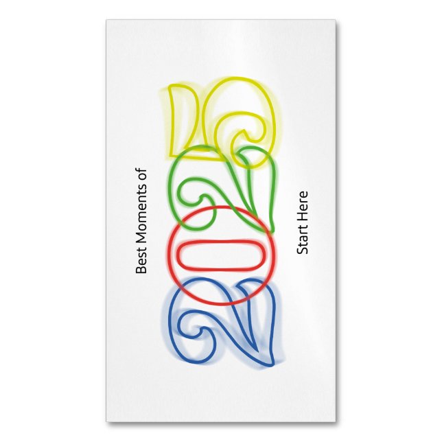 Tarjeta De Visita Magnética Los mejores momentos de 2025 empiezan aquí (Frente vertical)