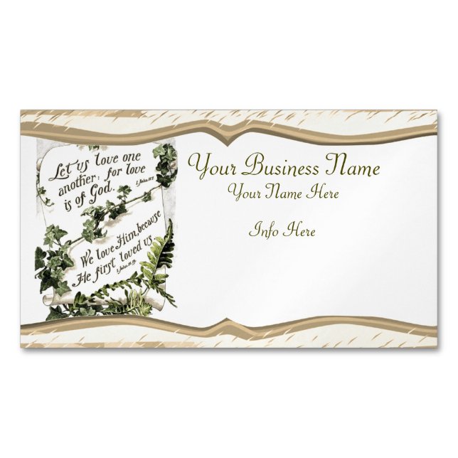 Tarjeta De Visita Magnética Love Is Of God (Anverso)