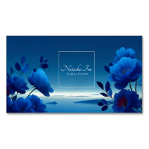 Luminous Blue Floral Seascape Monochromatic