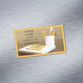 Tarjeta De Visita Magnética Maestra/Matematista/regreso a la escuela