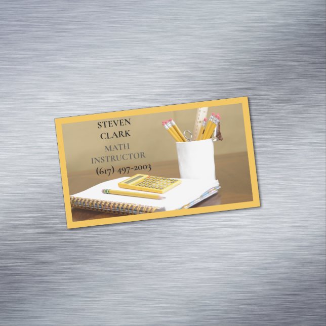 Tarjeta De Visita Magnética Maestra/Matematista/regreso a la escuela (In Situ)