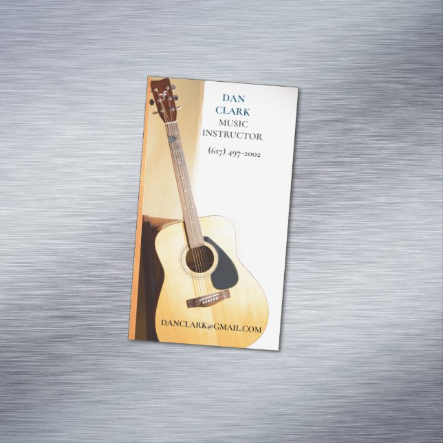 Tarjeta De Visita Magnética Maestría/Músico/Guitarra (In Situ)