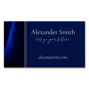 Tarjeta De Visita Magnética Magnate Royal Blue Business Card