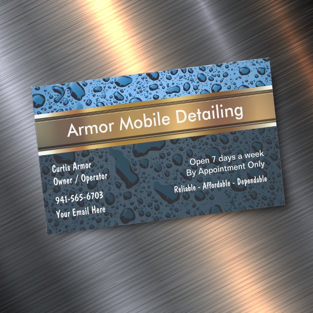 Tarjeta De Visita Magnética Magnates de negocios de detalles móviles para auto (Subido por el creador)