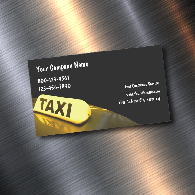 Tarjeta De Visita Magnética Magnates de negocios de taxis (Subido por el creador)