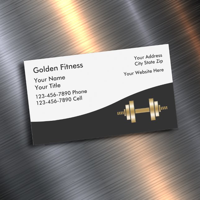 Tarjeta De Visita Magnética Magnates de negocios para formadores de fitness (Subido por el creador)