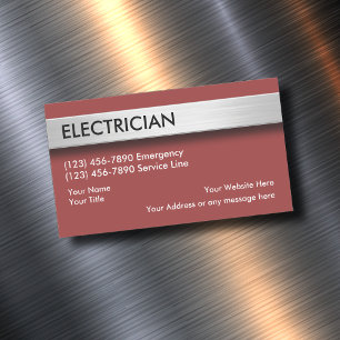Tarjeta De Visita Magnética Magnates empresariales eléctricos simples