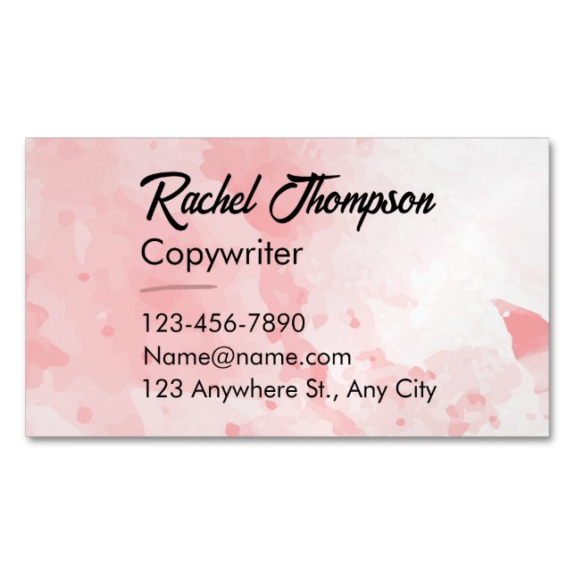 Tarjeta De Visita Magnética Magnet Business Card Magnet (Anverso)