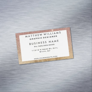 Tarjeta De Visita Magnética Malla color de rosa rosada del purpurina y del