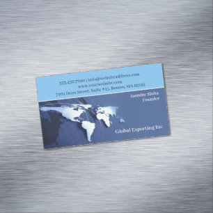 Tarjeta De Visita Magnética Mapa global