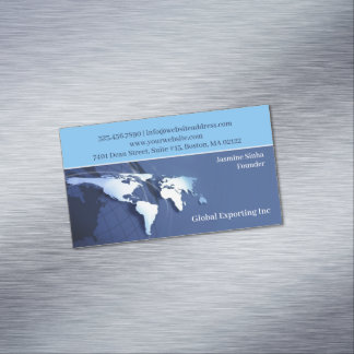Tarjeta De Visita Magnética Mapa global