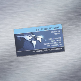 Tarjeta De Visita Magnética Mapa global de la interacción