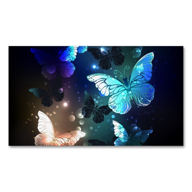 Tarjeta De Visita Magnética Mariposa nocturna fluida (Anverso)
