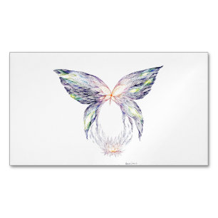 Tarjeta De Visita Magnética Mariposa y loto